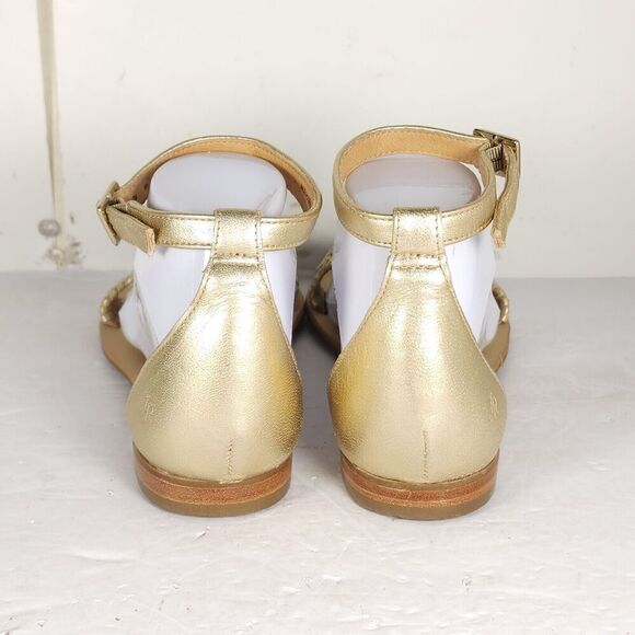 Jack Rogers Women's Daphne US8,5M Rose Gold Leather Ankle Strap Flats Sandals - Picture 11 of 14